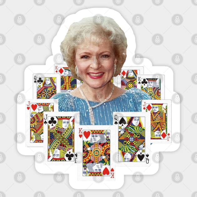 Queen, Betty White Sticker by Young Inexperienced 